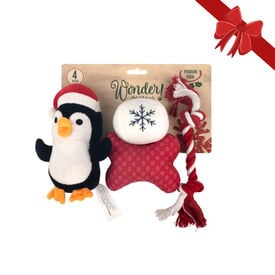 Wonder Christmas Penguin Pack Juguetes Navideños para perros