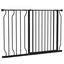 PawHut Barrera de Seguridad Extensible Barrera para Mascotas con 3 Extensiones Montaje a Presión Doble Bloqueo para Puerta Pasillo Escalera 75-145x76 cm Negro, , large indicador imagen numero 6