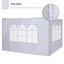 Outsunny 2 Paredes Parte Laterales para Carpa 3x3m 3x6m Lado Parasol de Gazebo Impermeable con Ventanas Medidas 293x193cm Blanco, , large indicador imagen numero 5