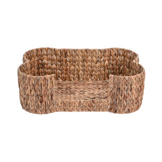 Leeby cama hueso de mimbre marrón para perros