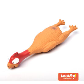 Tootoy! Chew Farm Chicken mordedor con sonido para perros