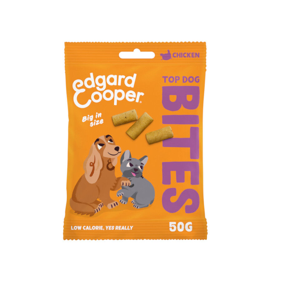 50 g Edgard & Cooper Bocaditos Grande de Pollo para perros, , large Imagen numero 1