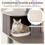 COSTWAY 171cm Árbol Alto para Gatos, Torre Multinivel para Gatos con Percha Superior Acolchada, Condominio, Alfombras Desmontables, Postes Rascadores, Panel Rascador de Sisal, Mueble Trepador para Gatitos, , large indicador imagen numero 3