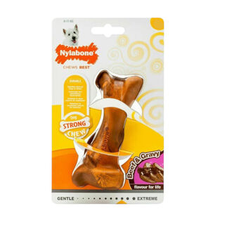 Nylabone Beef&Gravy Hueso Mordedor de Goma para perros