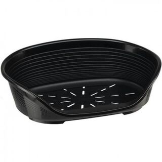 Ferplast deluxe cama de plástico negro para mascotas