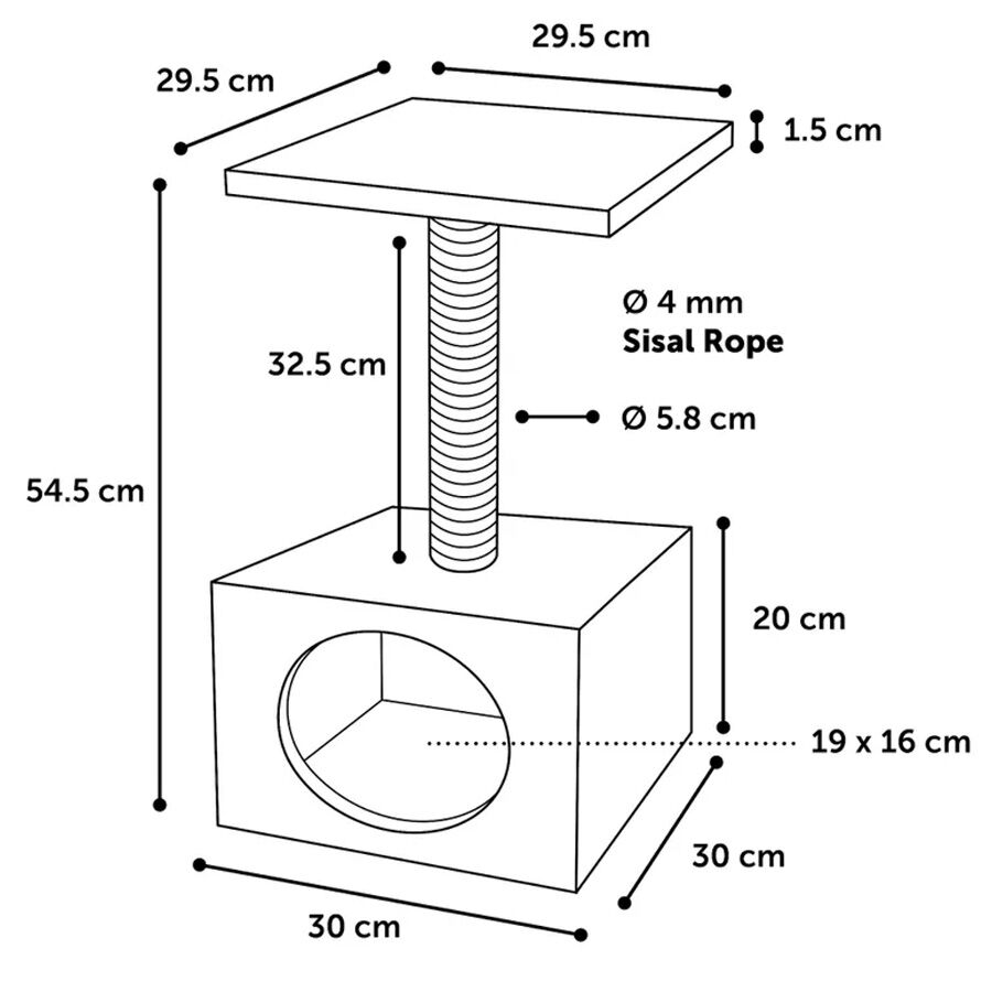 Flamingo Smaragd &Aacute;rbol Rascador Beige con Gatera, , large Imagen numero 2