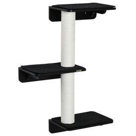 PawHut árbol rascador de pared con 3 plataformas para gatos