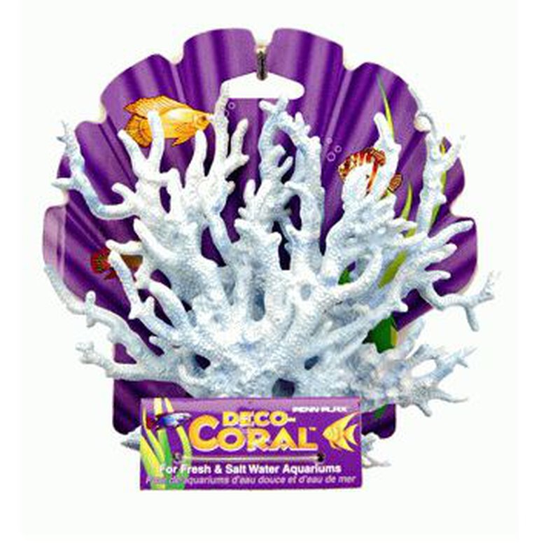 Penn Plax decoración acuarios coral azul y blanco image number null