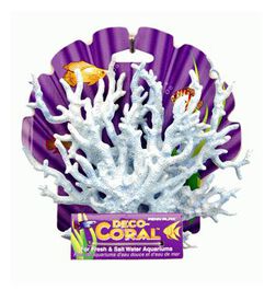 Penn Plax Coral Azul y Blanco para Decoración acuarios 