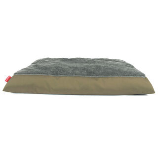 Gauty Cama Redonda Tela Impermeable y pelo  Beige y gris para Perros y Gatos 