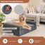 COSTWAY Cama Perro Grande, 100x81x30,5 cm, Cama Ortop&eacute;dica para Perros con Espuma Viscoel&aacute;stica y Reposacabezas, Base Antideslizante, Desenfundable y Lavable, Sof&aacute; Perro Desmontable, Mascotas, Gris, , large indicador imagen numero 3
