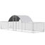 PawHut Gallinero Exterior de Acero Galvanizado 6,6x1,9x1,95 m Jaula para 12-14 Gallinas al Aire Libre con 3 Pisos Techo Cubierta de Tela y Corral para Conejos Aves Plata, , large indicador imagen numero 1
