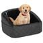 COSTWAY Asiento de Coche para Perros Peque&ntilde;os y Medianos, Transport&iacute;n Perro Coche con Correa de Seguridad, Bolsillos de Almacenaje, Base Antideslizante y Funda Lavable, 50 x 46 x 30 cm (Negro), , large indicador imagen numero 1