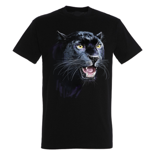 Camiseta Cabeza Pantera Negra color Negro | Tiendanimal