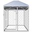 Perrera de exterior con toldo para mascotas color Plateado, , large indicador imagen numero 4