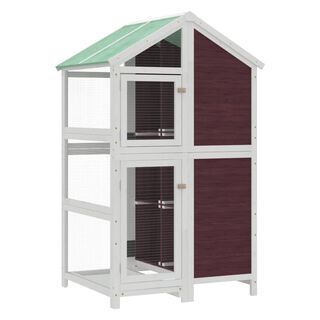 VidaXL Casita para pájaros madera pino maciza 