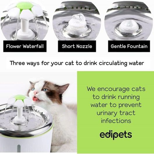 Edipets fuente bebedero blanco para gatos, , large image number null