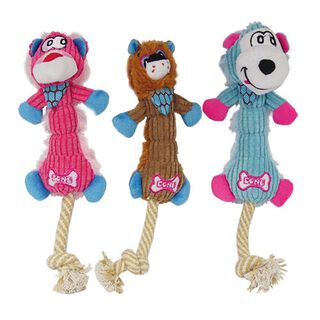 Ibañez Peluche Mono con cuerda Azul para perros