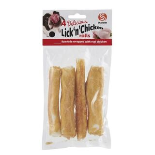 Snacks rollitos Lick ´N´ Chicken para perros sabor Pollo