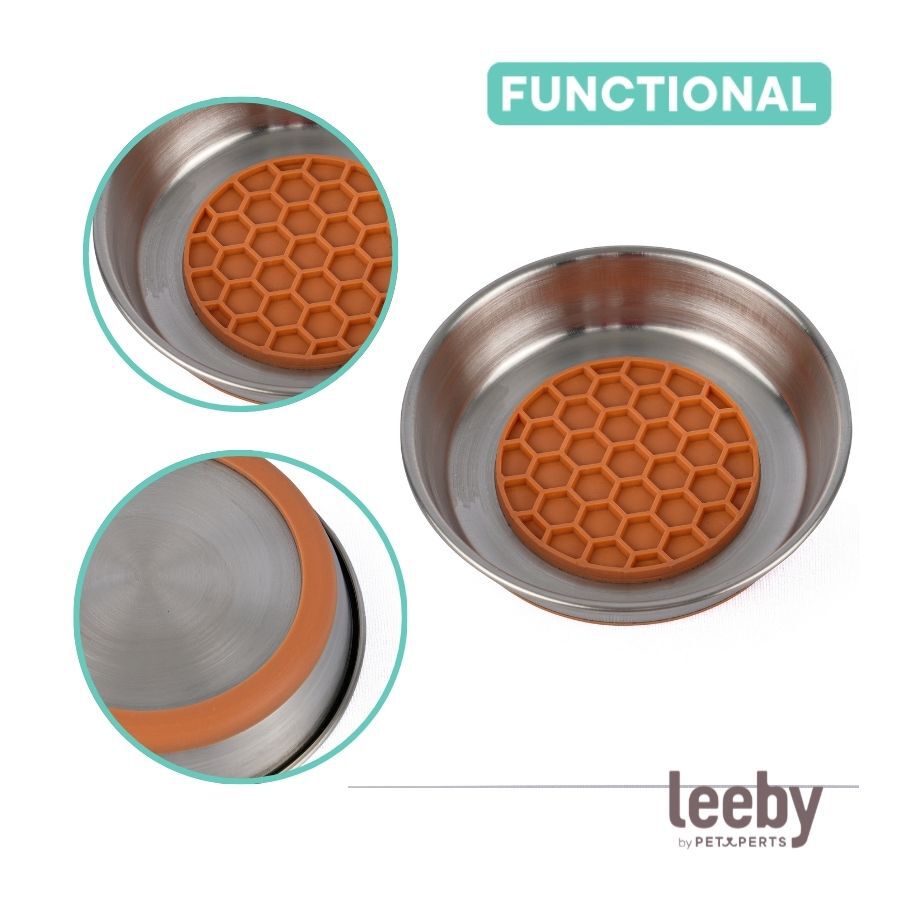 Leeby Comedero Antivoracidad de Acero Inoxidable para gatos, , large Imagen numero 3
