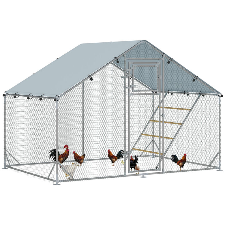 PawHut Gallinero Exterior Plata thumbnail