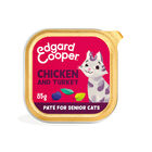 Edgard & Cooper Pollo y Pavo en Paté tarrina para gatos sénior, , large image number null