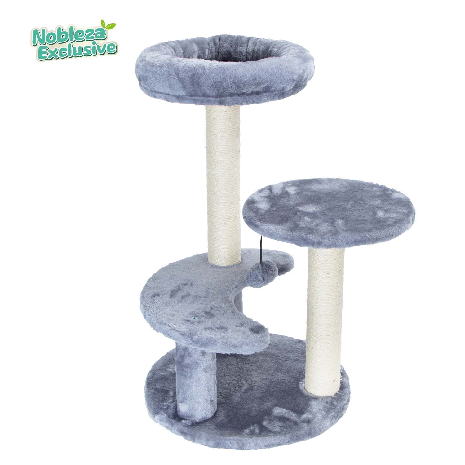 Nobleza - &Aacute;rbol Rascador para Gatos Medidas: 40 * 40 * 65 cm, Color：Gris, , large Imagen numero 4