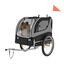 COSTWAY Remolque de Bicicleta para Mascotas, Remolque Bicicleta Perros Peque&ntilde;os y Medianos con Ruedas, Transportador de 2 Puertas con Techo Solar, Capacidad 40 kg, 60,5 x 135 x 95 cm, , large indicador imagen numero 1