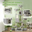 PawHut Árbol Rascador para Gatos Grande Altura 206 cm Árbol para Gatos Torre para Gatos con Plataformas Cuevas Bolas Colgantes y Hamacas Gris Claro, , large indicador imagen numero 4