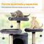 COSTWAY Rascador para Gatos, Torre Multinivel 170 cm para Gatos con Palos Rascadores y Tablas, Centro Actividad para Gatos con 3 Posaderos Afelpados, 2 Casitas Acolchadas, 3 Bolitas de Pelo Colgantes, , large indicador imagen numero 5