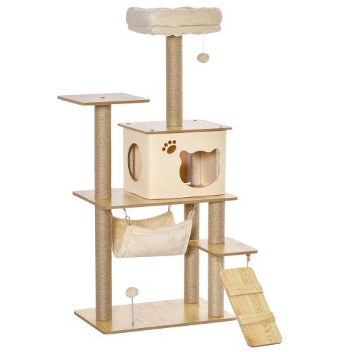 rbol rascador para gatos Pawhut color Beige Tiendanimal
