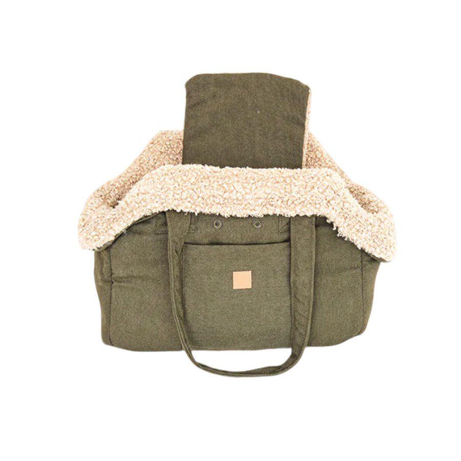 Pet and Co Bolso Portador De Mascotas Lona Verde Oliva Oscuro Lucky - Perros, , large Imagen numero 1
