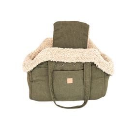 Pet and Co Bolso Portador De Mascotas Lona Verde Oliva Oscuro Lucky Perros