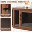 COSTWAY Mueble de Esquina para Mascotas, Casa para Perros con Puerta de Malla y Cojín, Jaula para Perros con Estilo de Mueble para Uso Interior, Casa Decorativa para Mascotas para Habitaciones, , large indicador imagen numero 5
