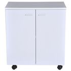Mesa de armario con ruedas y puertas Homcom color Blanco, , large image number null