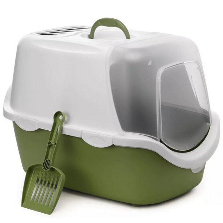 Caja de arena Cathy Easy Clean para gatos color Verde, , large image number null