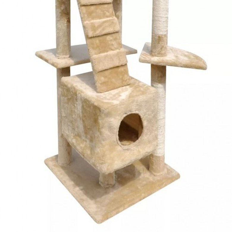 Rascador para gatos con condominios color Beige, , large image number null