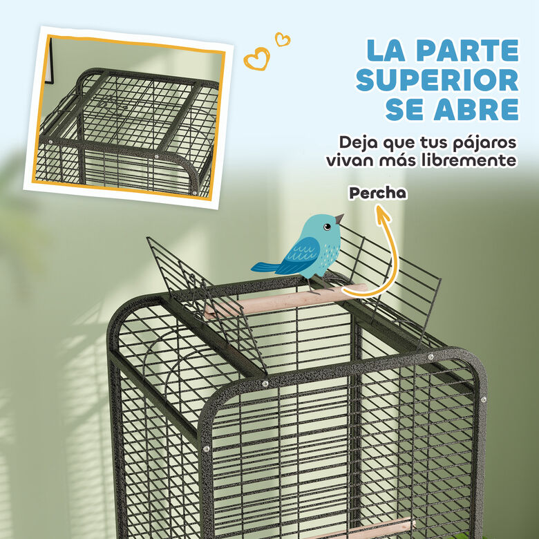 PawHut Jaula Gris para Pájaros thumbnail