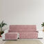Cubre Sofá Protector Antimanchas acabado aterciopelado Rosa Chaise Longue Izquierdo Extra 290 cm (300-350 cm), , large indicador imagen numero 3