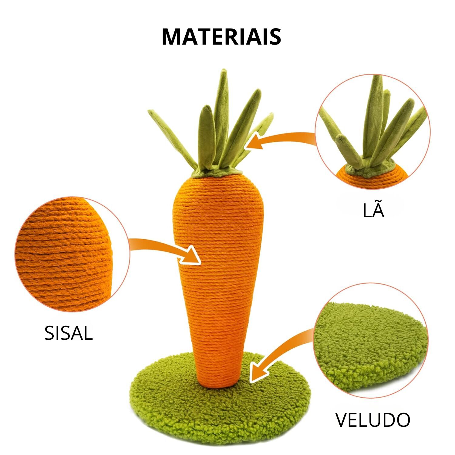 FOFOS | Rascador Zanahoria - Para Gato, , large Imagen numero 3