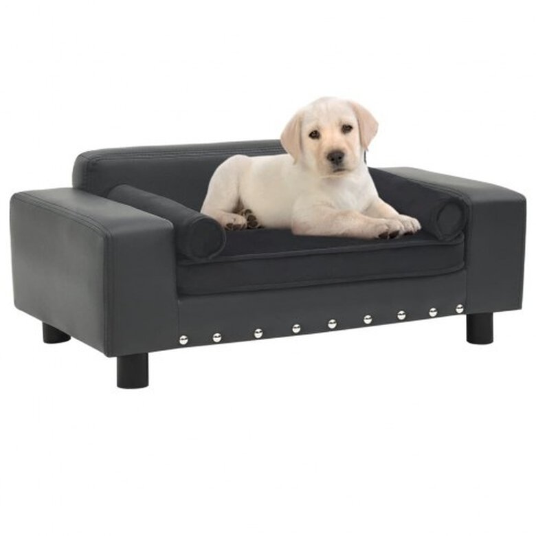 Vidaxl sofá con cojín lavable gris para perros, , large image number null