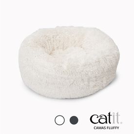 Catit cama Fluffy de color blanco para gatos
