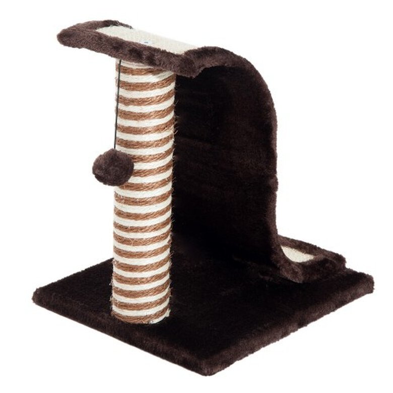 Árbol rascador PawHut para gatos con poste de sisal color Marrón y Crema, , large image number null