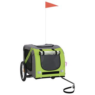 Vida XL Remolde de Bicicleta Verde para perros