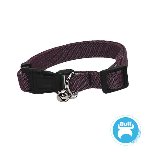BULL COLLAR ELASTICO PARA GATO (LISO GRANATE), , large Imagen numero 2