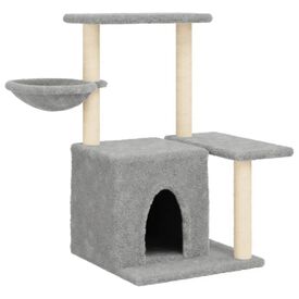 vidaXL Rascador sisal gris claro para Gatos 