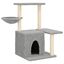 vidaXL Rascador para gatos con postes de sisal gris claro 83 cm, , large indicador imagen numero 1