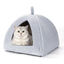 Nobleza Cama para Gato Perro, Cama Gato Cueva Mediano Lavable con Cojín Extraíble, Casas para Gato Perros 38x38x33cm, Gris, , large indicador imagen numero 1