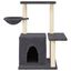 vidaXL Rascador para gatos con postes de sisal gris oscuro 83 cm, , large indicador imagen numero 3