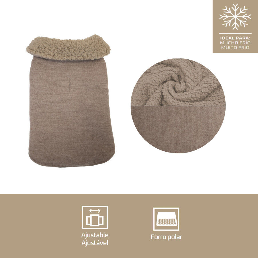 Outech Abrigo Marr&oacute;n Borreguillo para perros, , large Imagen numero 5